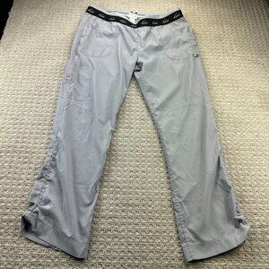 Koi Scrub Pants Women Size XL Regular Slim Fit Gray Stripes Casual Uniform